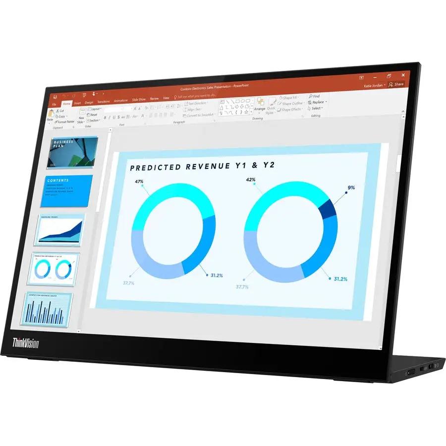 Lenovo ThinkVision M14d 14-inch 16:10 computer monitor in Raven Black