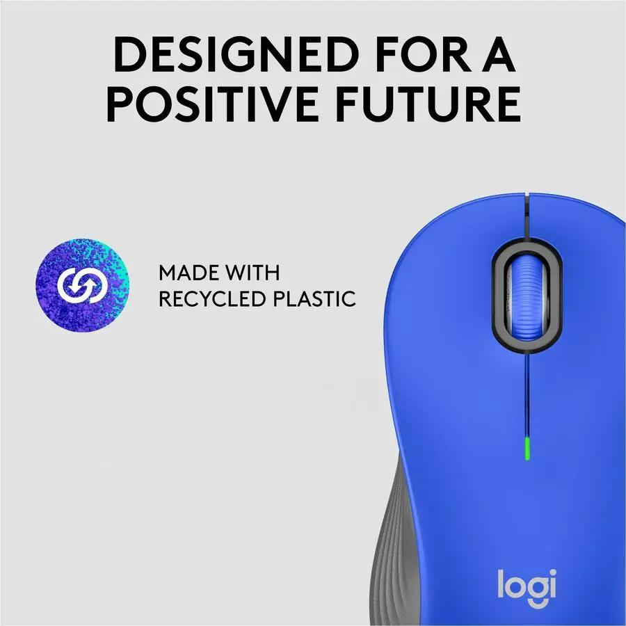 Logitech Signature M550 L Full Size Wireless Mouse - For Large Sized Hands, 2-Year Battery, Silent Clicks, Bluetooth, Blue