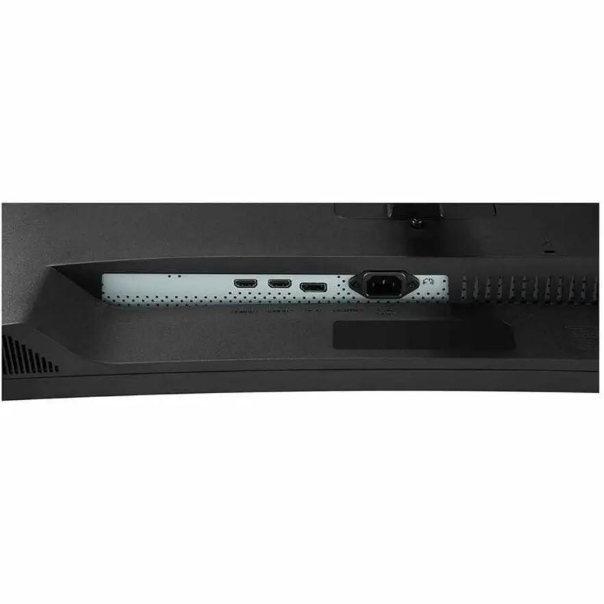 LG 34BQ60QC-B 34-inch curved IPS monitor back panel with video ports and power input