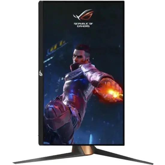 ASUS ROG Swift PG27AQN 27-inch WQHD IPS gaming monitor on stand with Republic of Gamers logo.
