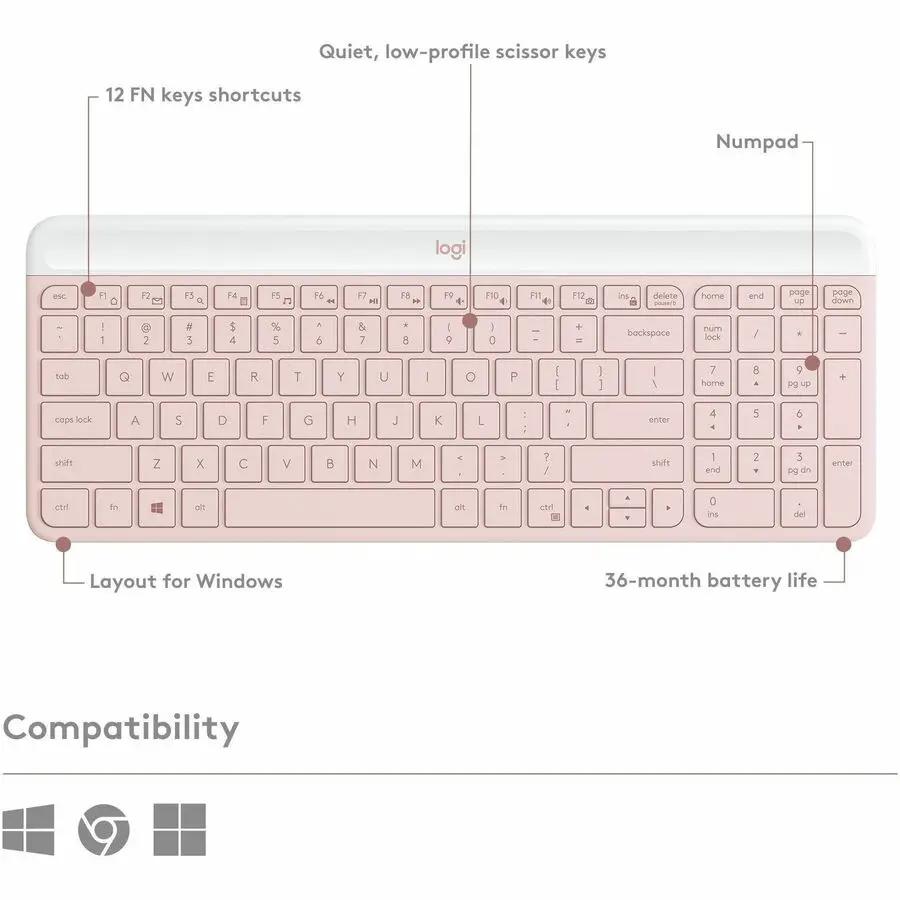 MK470 Slim Combo Ultra-slim, Compact and Quiet Wireless Keyboard & Mouse Combo