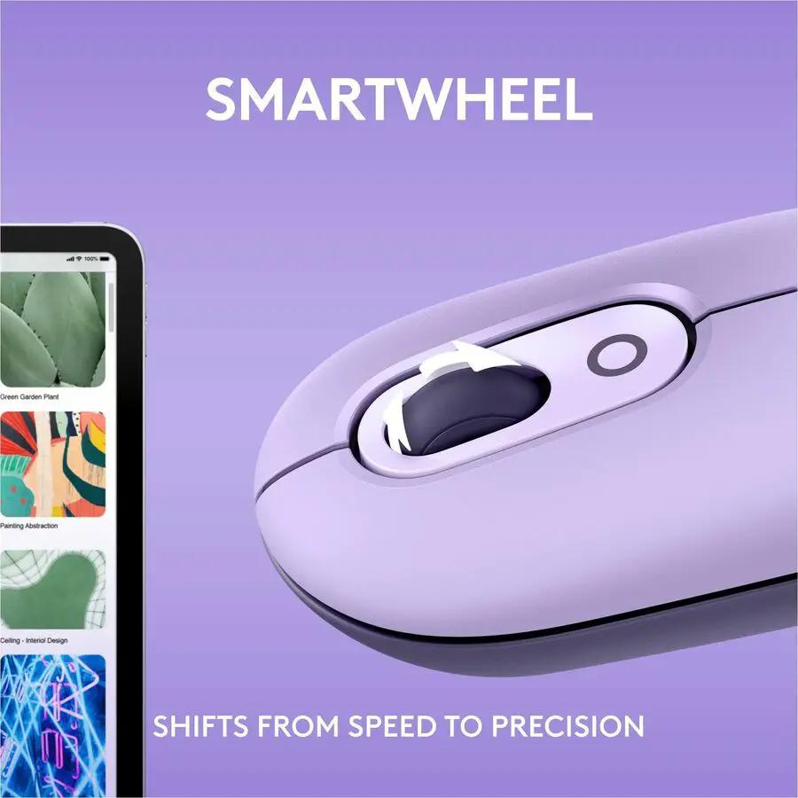 Logitech POP Mouse, Wireless Mouse with Customizable Emojis, SilentTouch Technology, Precision/Speed Scroll, Cosmos