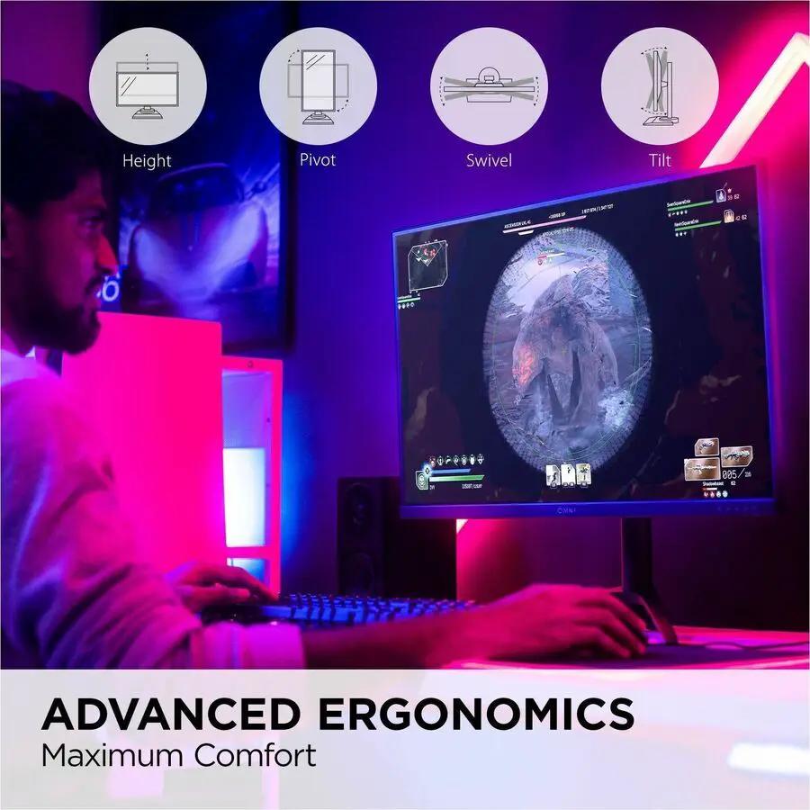 ViewSonic OMNI VX2728J 27-inch 2K IPS gaming monitor with 165Hz refresh and advanced ergonomics for true comfort