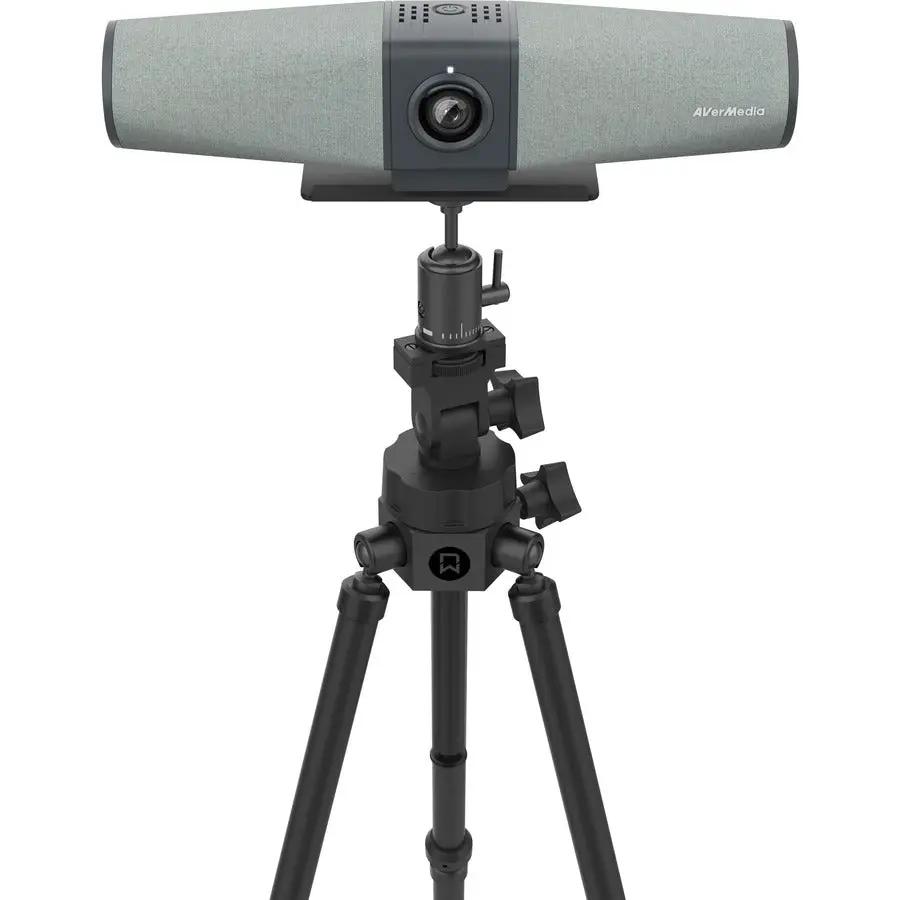 AVerMedia Mingle Bar Webcam on a tripod; grey fabric bar, USB-C