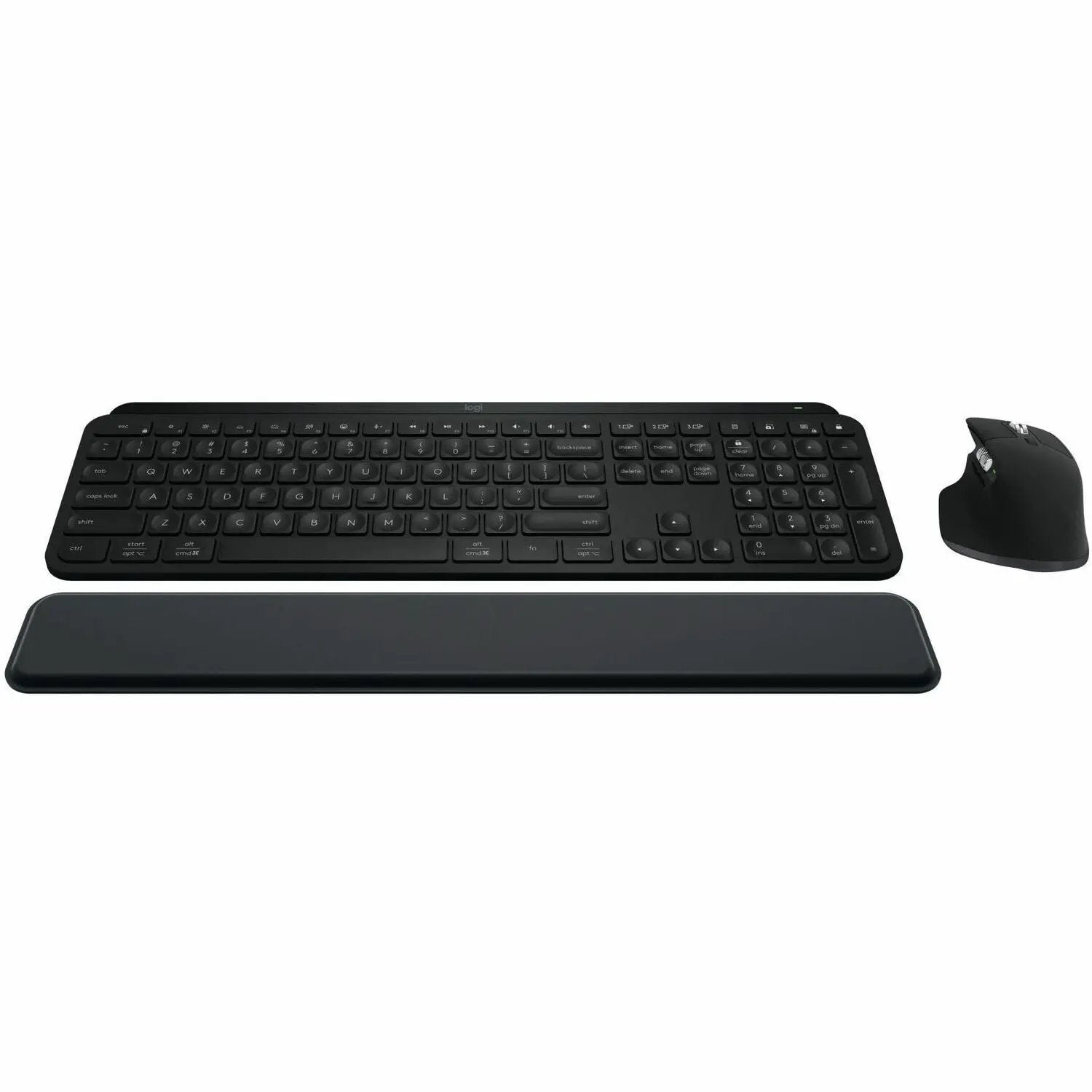 Logitech MX Keys S Combo - Performance Wireless Keyboard and Mouse with Palm Rest, Bluetooth - Black