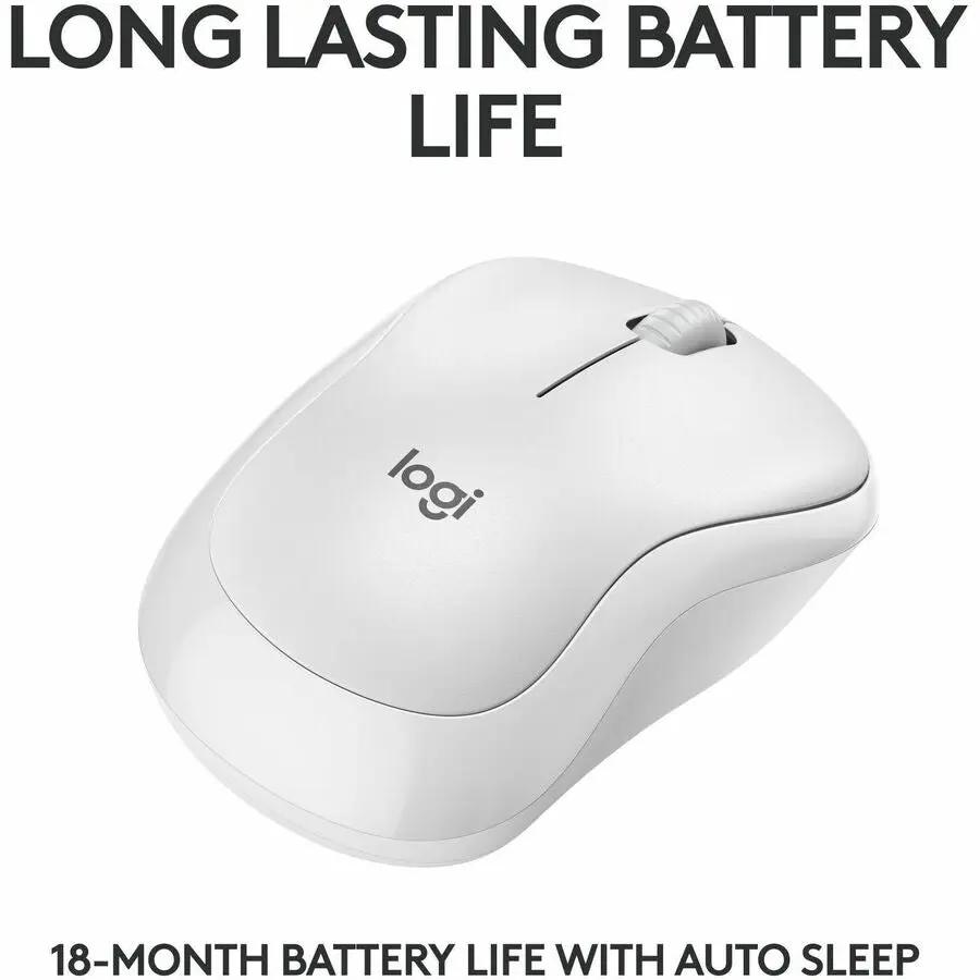 Logitech M240 Silent Bluetooth Mouse, Wireless, Compact, Portable, Smooth Tracking, Off-white