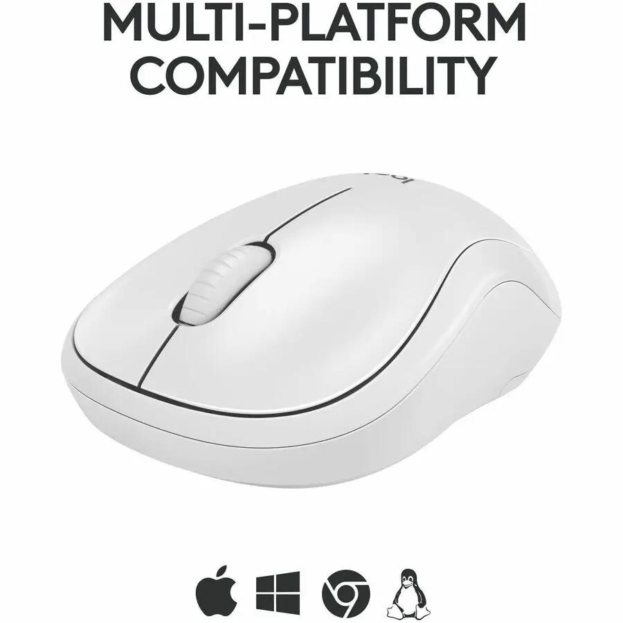 Logitech M240 Silent Bluetooth Mouse, Wireless, Compact, Portable, Smooth Tracking, Off-white