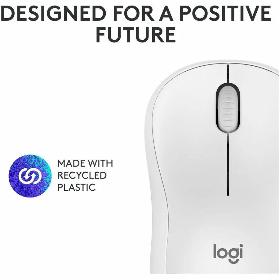 Logitech M240 Silent Bluetooth Mouse, Wireless, Compact, Portable, Smooth Tracking, Off-white