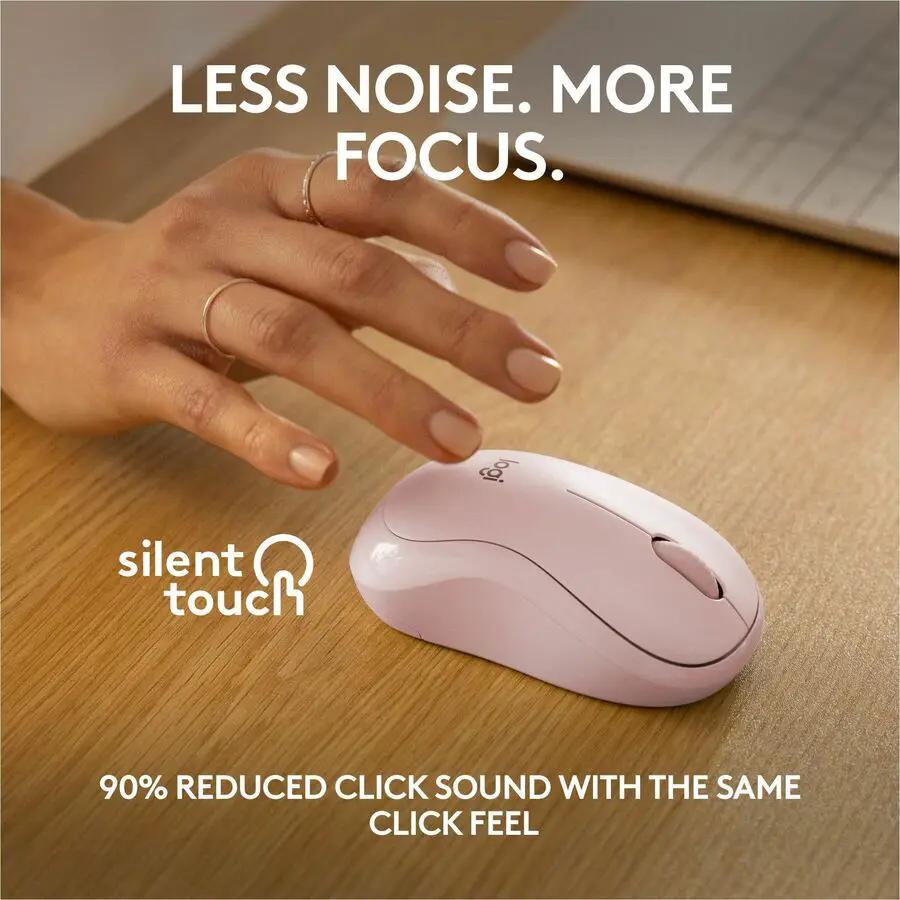 Logitech M240 Silent Bluetooth Mouse, Wireless, Compact, Portable, Smooth Tracking, Rose