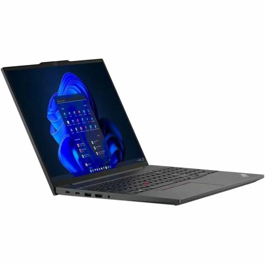 Lenovo ThinkPad E16 Gen 1 laptop, graphite black with red TrackPoint.