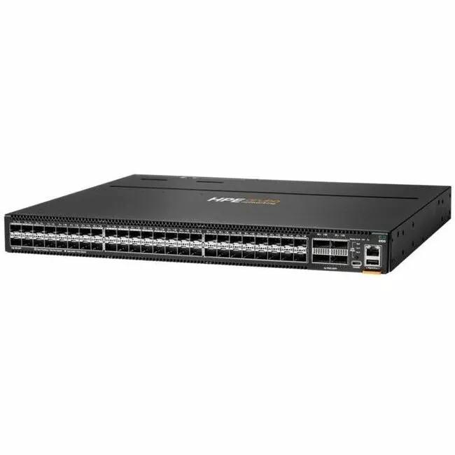 Aruba CX8100 48x10G SFP+ 4x40/100G QSFP28 Managed Switch, black rack-mount front view
