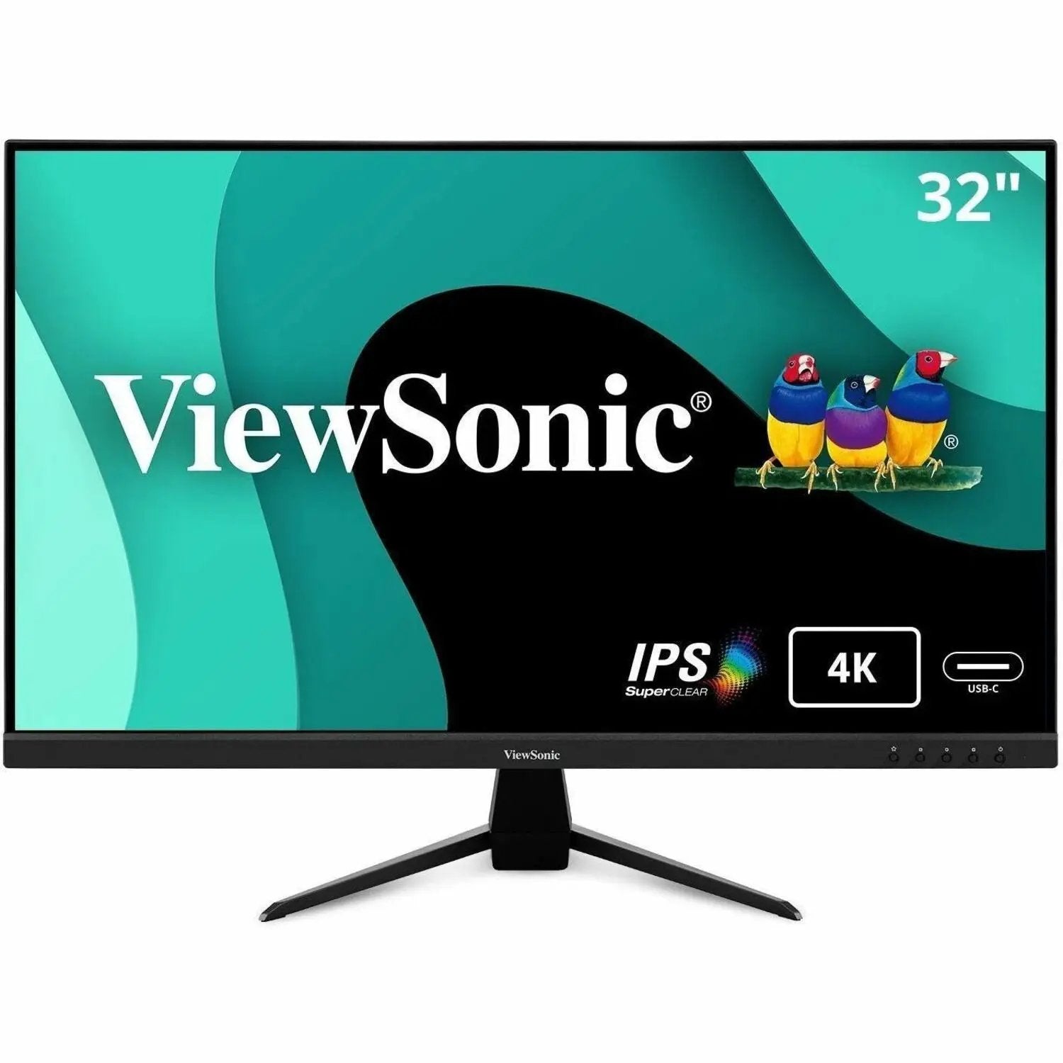 ViewSonic VX3267U 32-inch 4K UHD IPS monitor on a stand