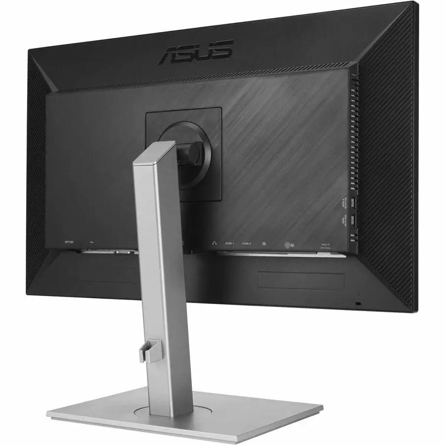 ASUS ProArt PA278CGV 27-inch WQHD IPS monitor on a silver stand, back view