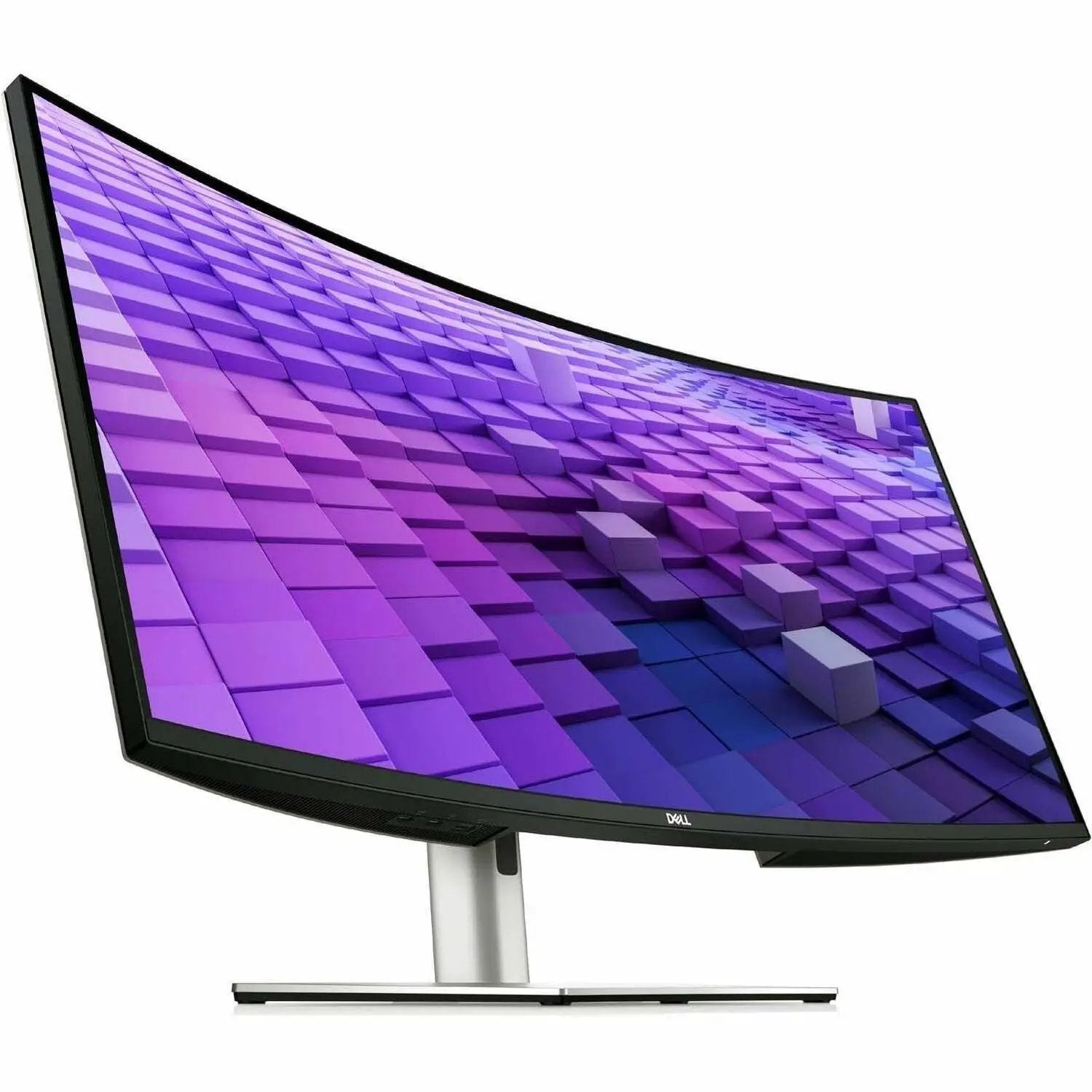 Dell UltraSharp U3824DW 38-inch curved monitor with black bezel and silver stand