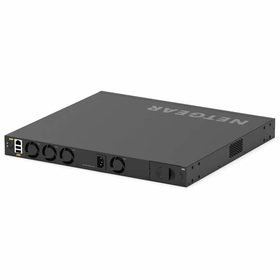NETGEAR M4350 28-Port Managed Switch, black metal chassis with front-panel ports