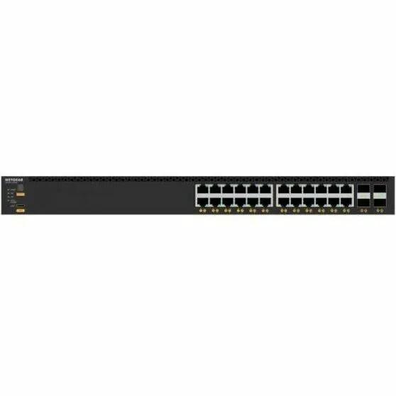 NETGEAR M4350 28-Port Managed Switch, black rack-mount unit