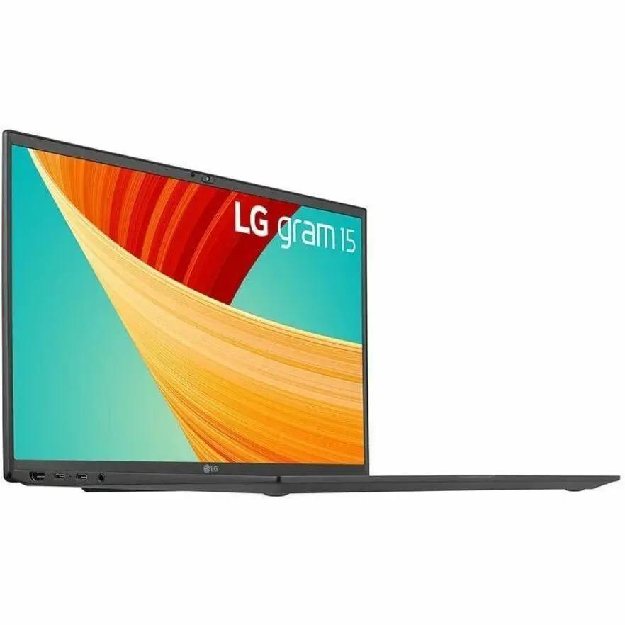 LG gram 15 notebook in Obsidian Black with Intel Core i5-1350P, 16 GB RAM, 256 GB NVMe SSD