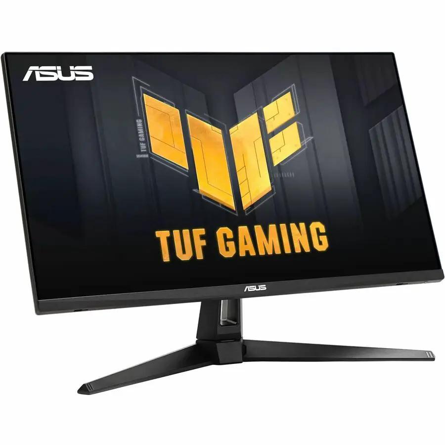 ASUS TUF Gaming 27-inch WQHD IPS monitor on a black stand with ASUS logo