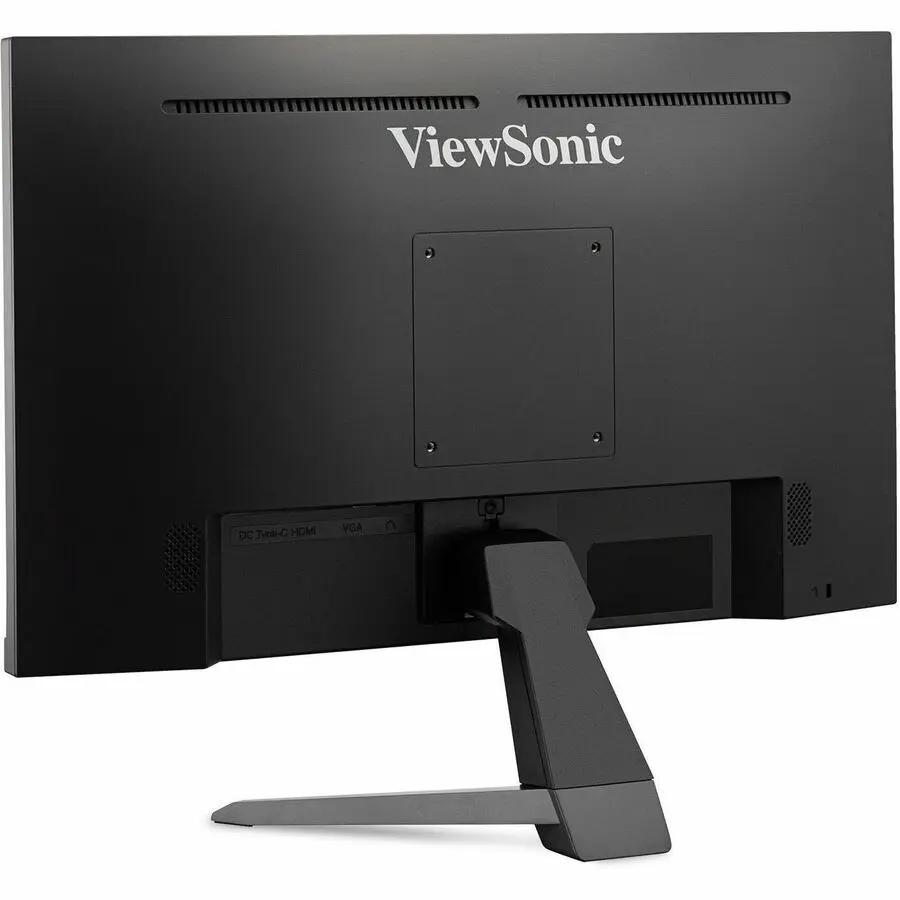 ViewSonic VX2467U 24-inch Full HD LED monitor, black, rear view with stand