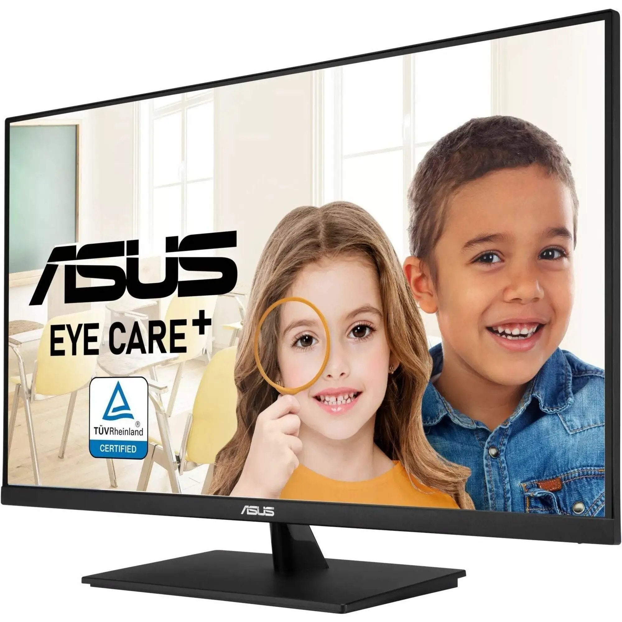 ASUS VP327Q 31.5-inch 4K UHD LED monitor, black, on stand