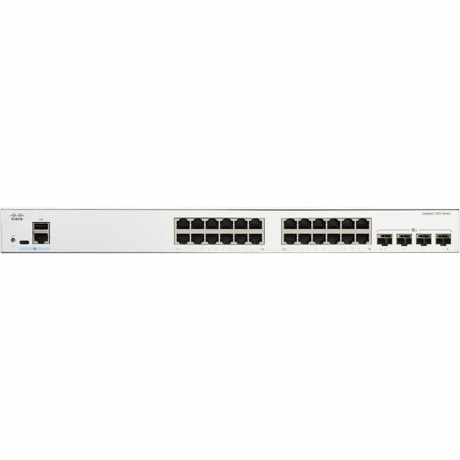 Cisco Catalyst 1300 24-Port Gigabit PoE SFP+ switch, front view