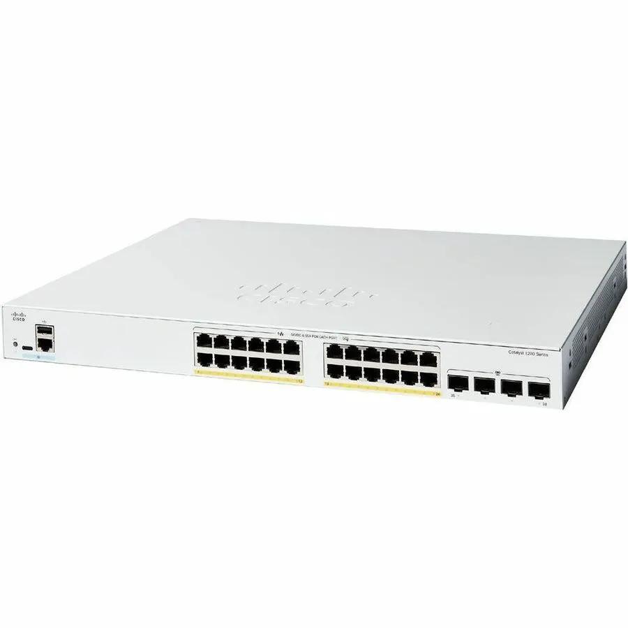 Cisco Catalyst 1200 24-Port Gigabit PoE switch with 4x1G SFP uplinks