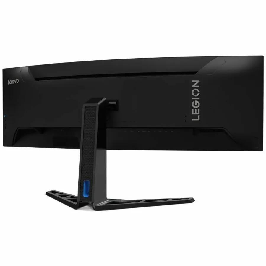 Lenovo Legion R45w-30 45-inch DQHD curved gaming monitor on a black stand