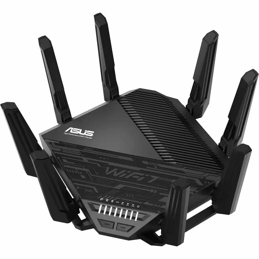 ASUS RTBE96U dual 10GbE WiFi 7 router with eight external antennas