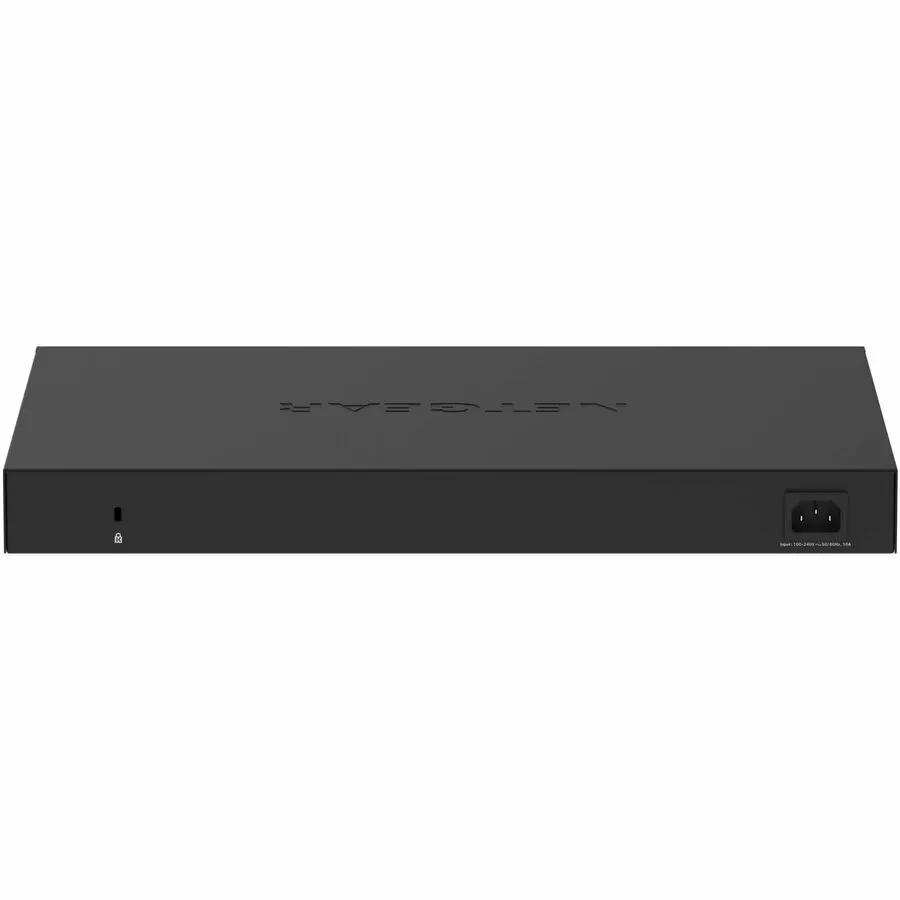 Netgear MG U60 24-Port PoE Switch, black metal enclosure