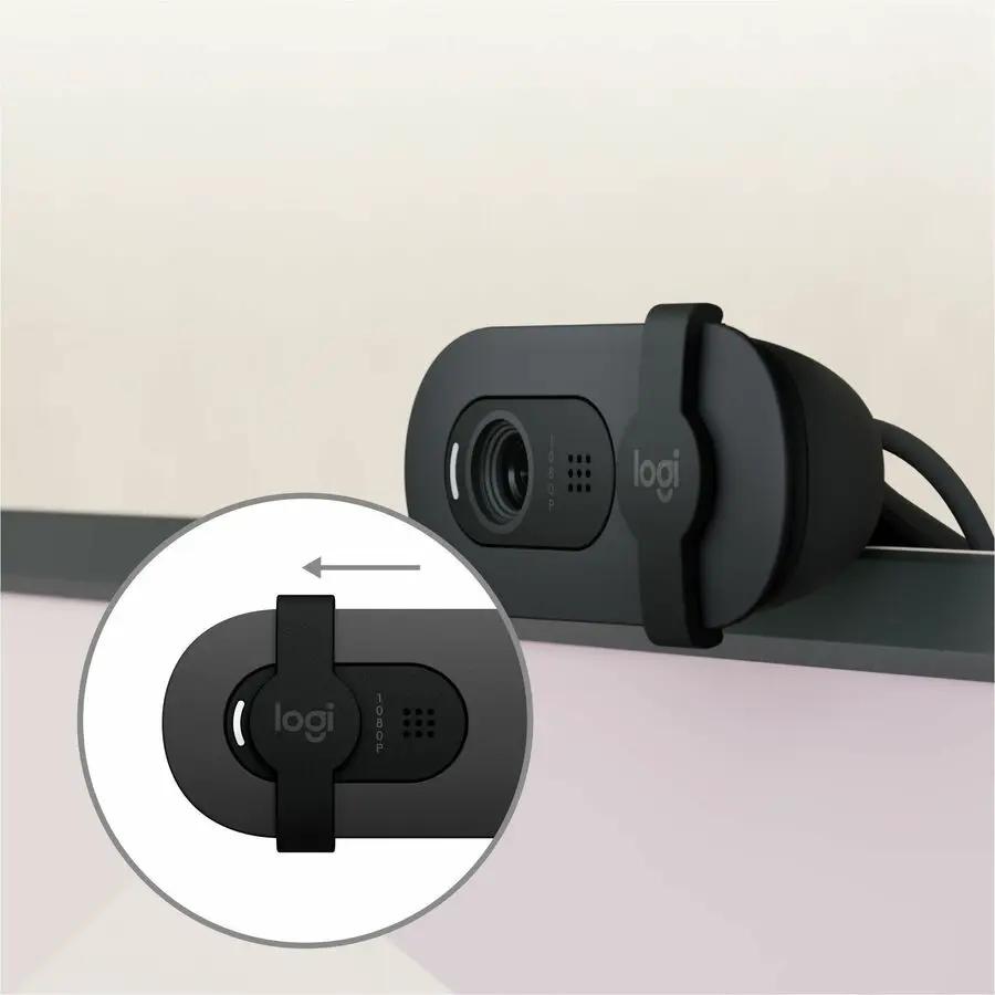 Logitech BRIO 100 Webcam, graphite, USB Type-A, 2MP, 30fps