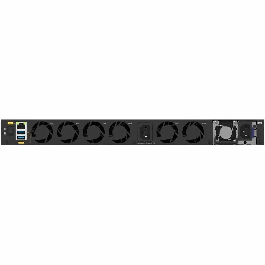 NETGEAR AVLine M4350 16-Port Managed Switch with black front panel in a 1U rack