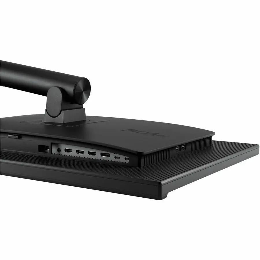 ASUS ProArt PA27DCE-K 27-inch OLED monitor, black, rear view on its stand