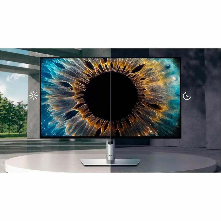 Dell UltraSharp U2724D 27-inch WQHD LED Monitor with silver stand