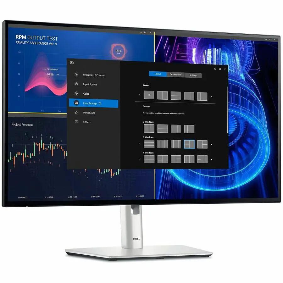 Dell UltraSharp U2424H 24-inch FHD LED monitor on a silver stand