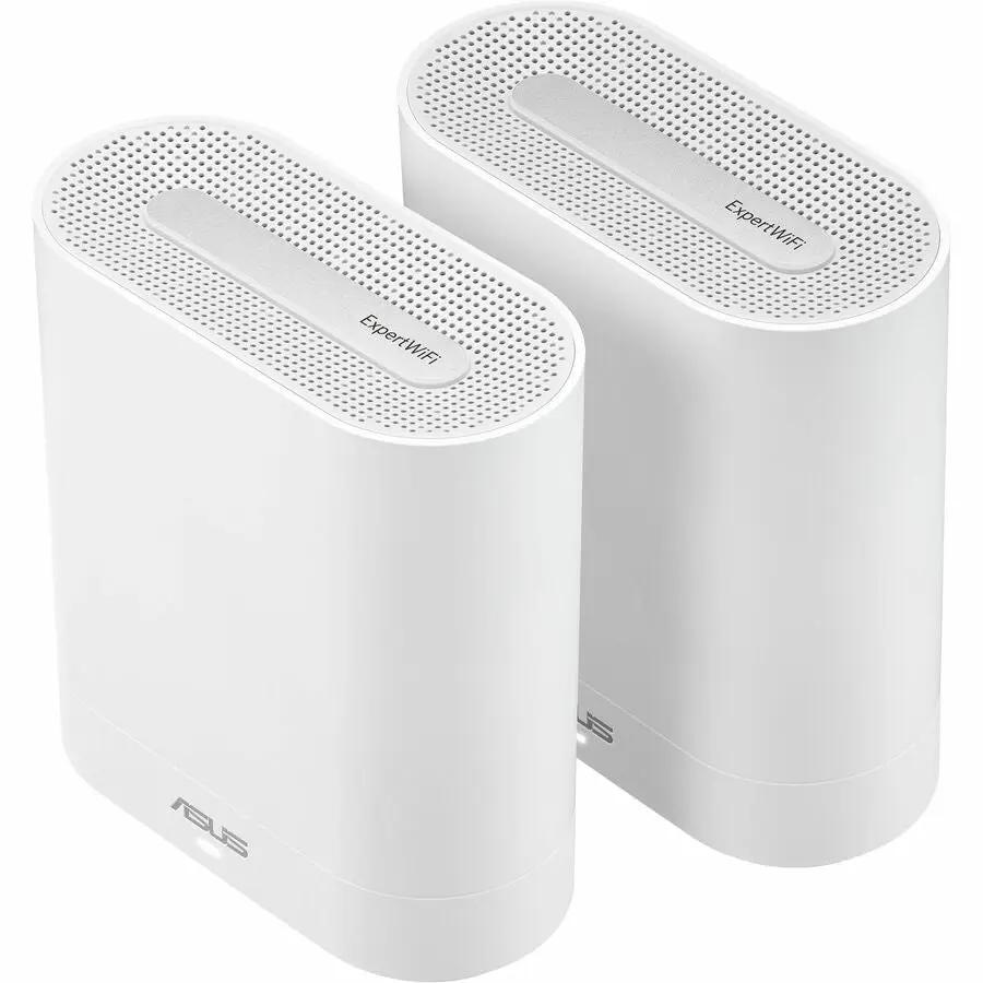 ASUS ExpertWiFi EBM68 AX7800 Wi‑Fi 6 router pair, white