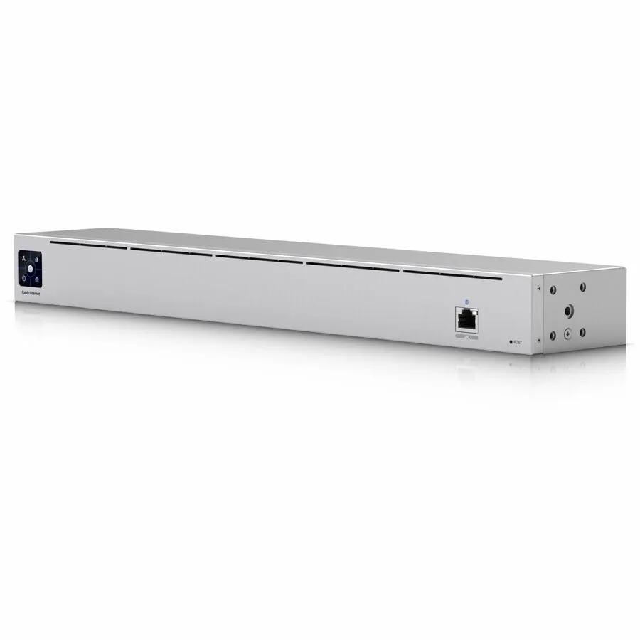 Ubiquiti Cable Internet 2.5 Gigabit Unmanaged Gateway, silver chassis with Ethernet port