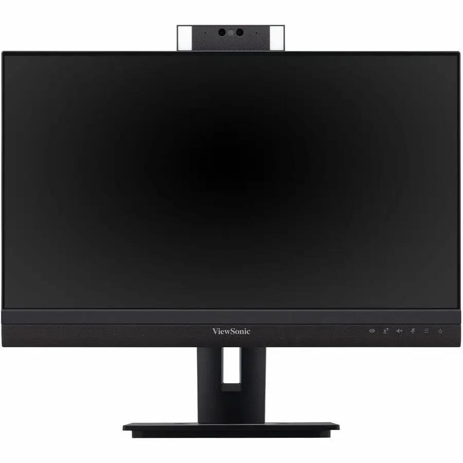 ViewSonic VG2457V 24-inch monitor with built-in webcam bar on top.