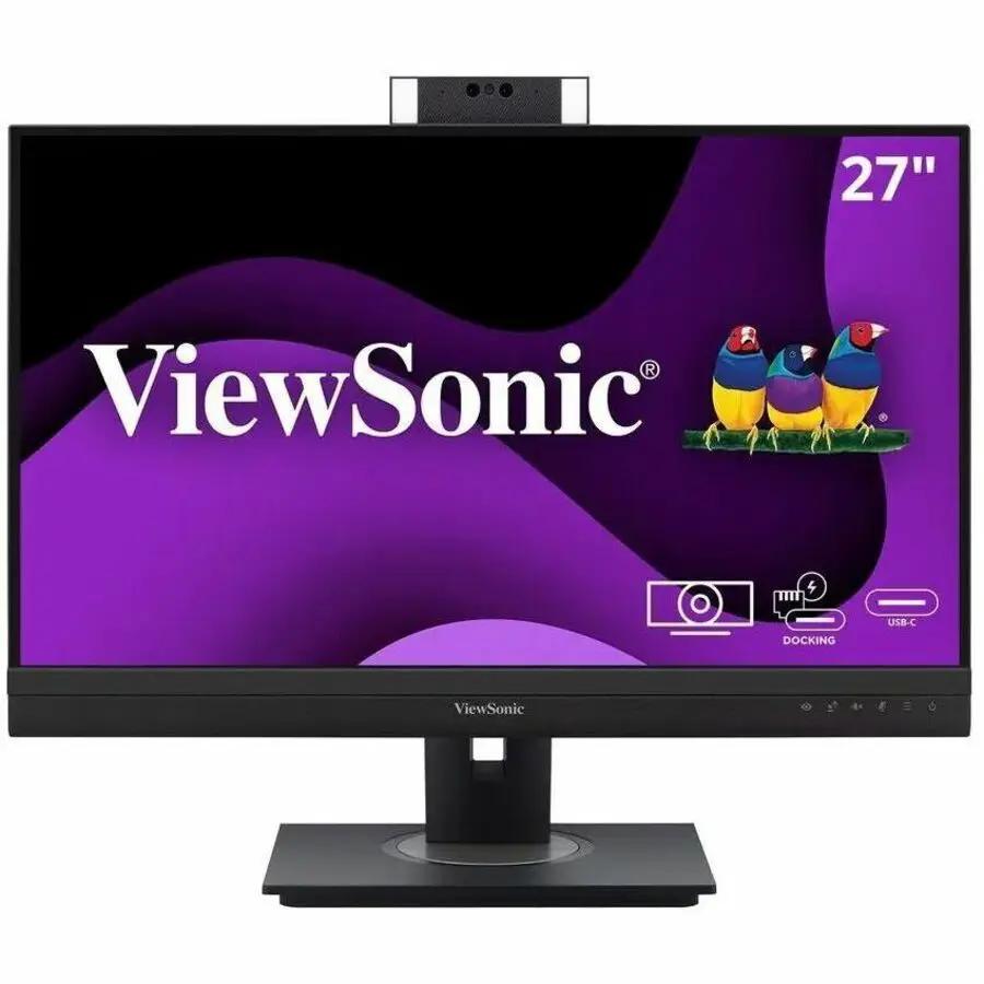ViewSonic VG2757V-2K 27-inch 1440p monitor with black bezel on stand