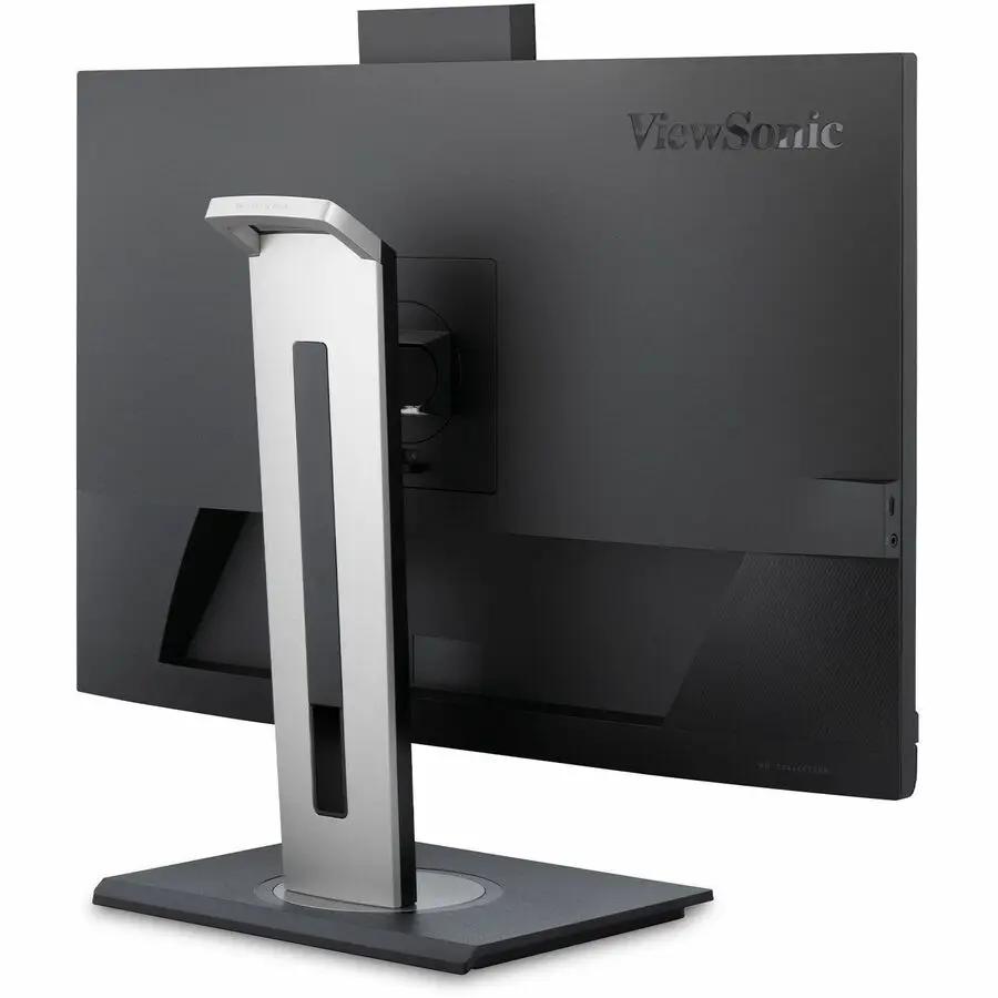 ViewSonic VG2757V-2K 27-inch monitor on silver stand, rear view.