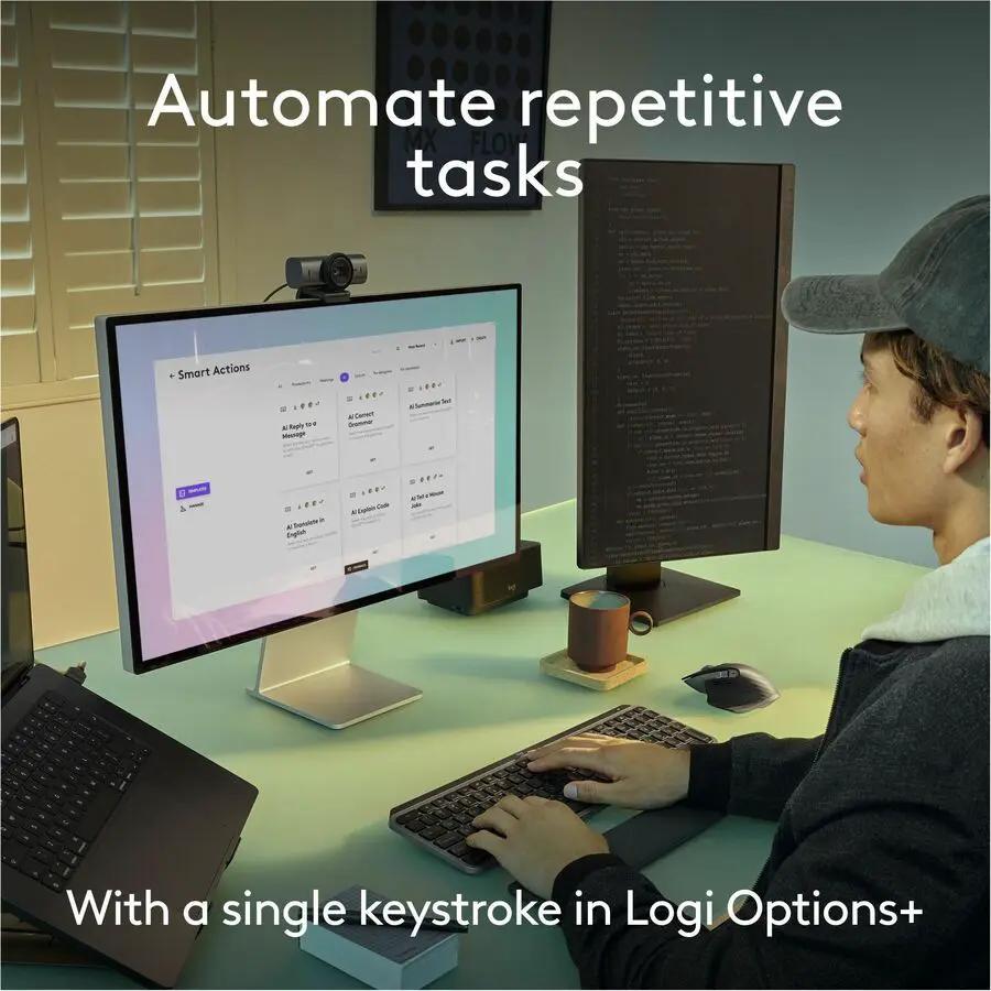 Logitech MX Keys S for Mac, Wireless Keyboard, Fluid, Precise Laptop-Like Typing, Programmable Keys, Backlit, Bluetooth, Space Grey