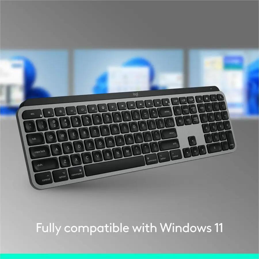 Logitech MX Keys S for Mac, Wireless Keyboard, Fluid, Precise Laptop-Like Typing, Programmable Keys, Backlit, Bluetooth, Pale Grey