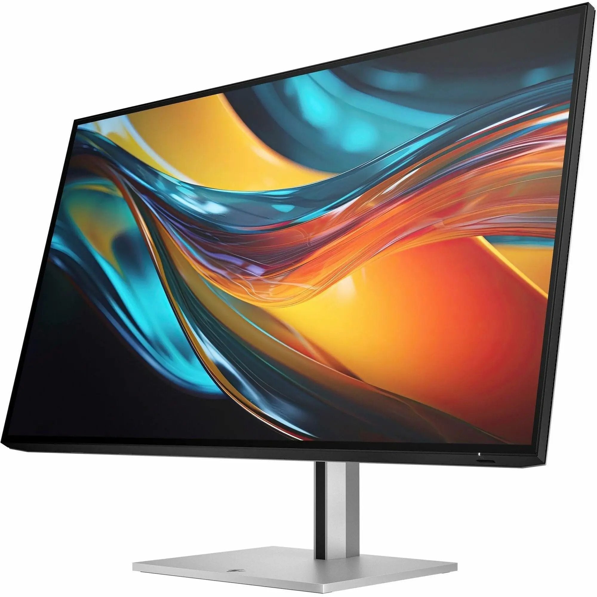 HP 7 Pro 732pk 32-inch 4K UHD IPS monitor with black bezel on a silver stand