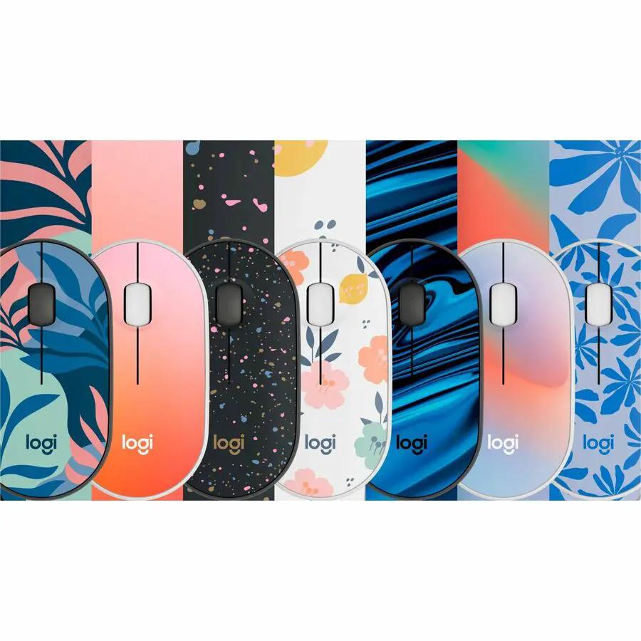 Logitech M340 Wireless Mouse with Limited Edition Prints, USB Receiver and Silent Clicks, Portable Wireless Mouse for Laptop, PC, Windows, Chrome, Surface, Floral Bouquet