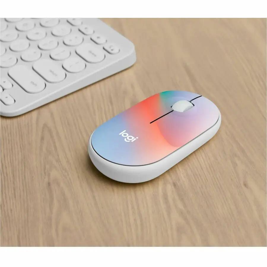 Logitech M340 Wireless Mouse with Limited Edition Prints, USB Receiver and Silent Clicks, Portable Wireless Mouse for Laptop, PC, Windows, Chrome, Surface, Sheer Dream
