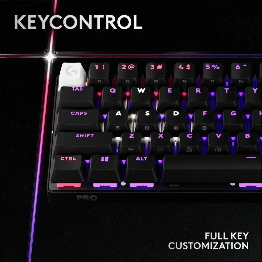 Logitech G PRO X 60 LIGHTSPEED Wireless Gaming Keyboard, Ultra Compact TKL 60% Mechanical Keyboard for Windows PC, LIGHTSYNC RGB, Dual-Shot PBT Keycaps, GX Optical Linear Switches, Black