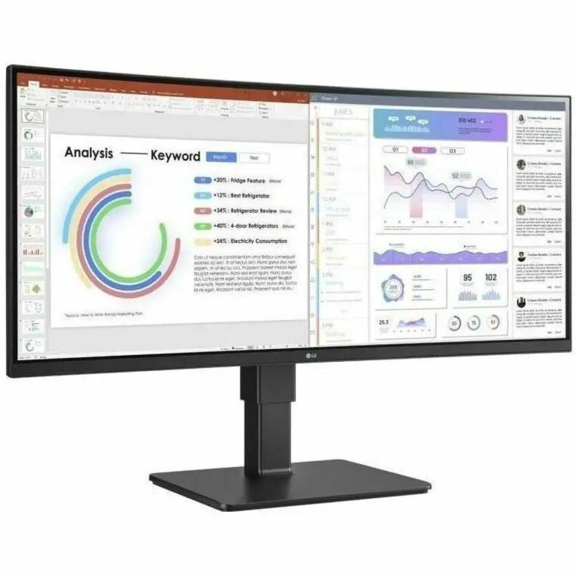 LG UltraWide 34BQ77QE-B 34-inch IPS monitor in black with 3440x1440 display