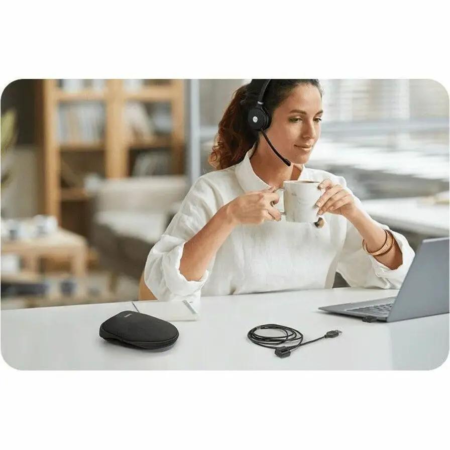 Yealink WH62 Dual Teams V3 headset on a desk with USB dongle