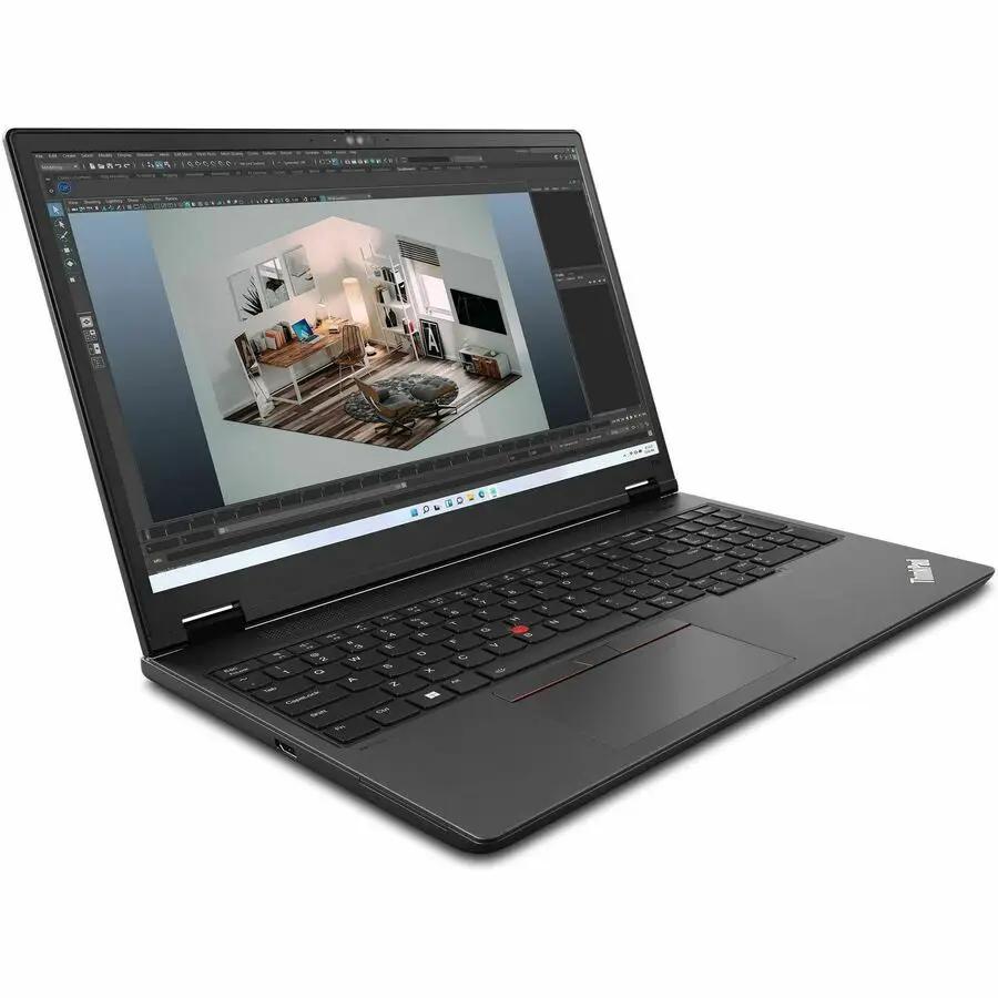 Lenovo ThinkPad P16v Gen 2 laptop with 16-inch display, black finish, Intel Core Ultra 7 155H, 16 GB RAM, 512 GB SSD
