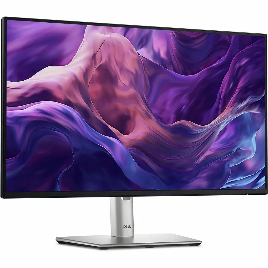 Dell P2425H 24-inch Full HD monitor with black bezel and silver stand
