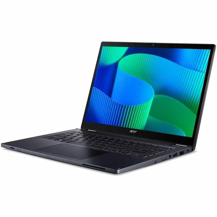 Acer TravelMate P4 Spin 14 2-in-1 laptop, dark gray, 14-inch touchscreen